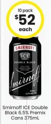 Smirnoff - Ice Double Black 6.5% Premix Cans 375ml offers at $53 in The Bottle-O