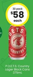 P.o.e.t.s. - Country Lager Block Cans 375ml offers at $62 in The Bottle-O