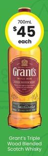 Grant's - Triple Wood Blended Scotch Whisky offers at $46 in The Bottle-O