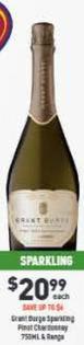 Grant Burge - Sparkling Pinot Chardonnay 750ml Range offers at $20.99 in Liquor Legends