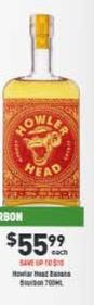 Howler Head - Banana Bourbon 700ml offers at $55.99 in Liquor Legends