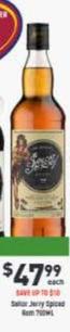Sailor Jerry - Spiced Rum 700ml offers at $47.99 in Liquor Legends