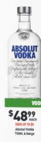 Absolut - Vodka 700ml & Range offers at $48.99 in Liquor Legends