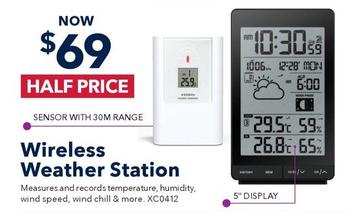 Wireless Weather Station offers at $69 in Jaycar Electronics