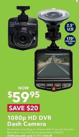 1080p HD DVR Dash Camera offers at $59.95 in Jaycar Electronics
