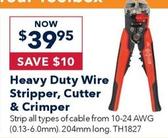 Heavy Duty Wire Stripper, Cutter & Crimper offers at $39.95 in Jaycar Electronics