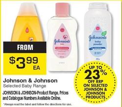 Johnson & Johnson - Selected Baby Range offers at $3.99 in Pharmacy Direct