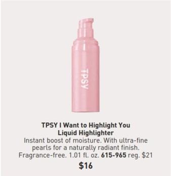 I Want To Highlight You Liquid Highlighter offers at $16 in Avon