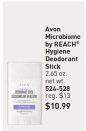 Deodorant offers at $10.99 in Avon