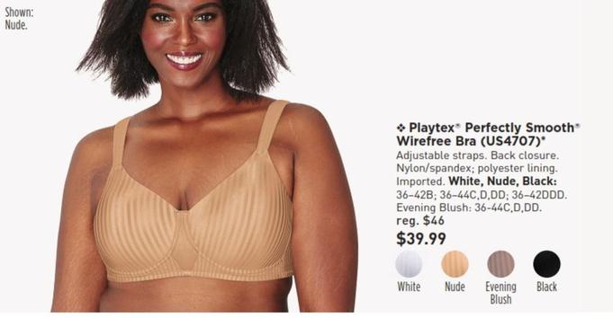 Playtex - Perfectly Smooth Wirefree Bra offers at $39.99 in Avon