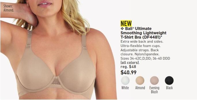 Bali - Ultimate Smoothing Lightweight T-shirt Bra offers at $40.99 in Avon