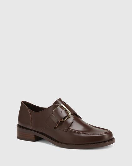 Fredric Hickory Leather Monk Strap Loafer offers at $229 in Wittner