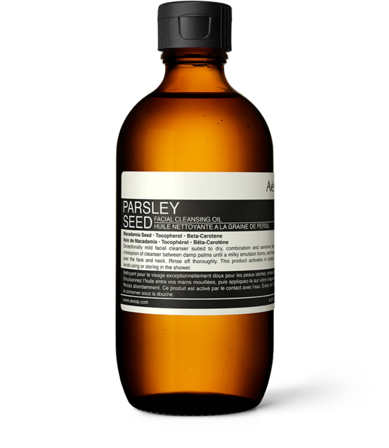 Parsley Seed Facial Cleansing Oil offers at $71 in Aesop