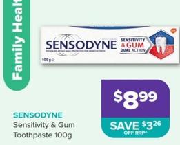 Sensodyne - Sensitivity & Gum Toothpaste 100g offers at $8.99 in Ramsay Pharmacy