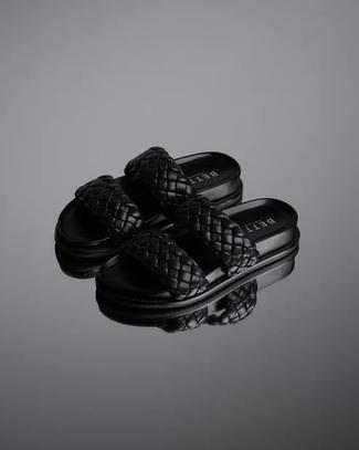 ARI WOVEN LEATHER SLIDES offers at $104.99 in Betts