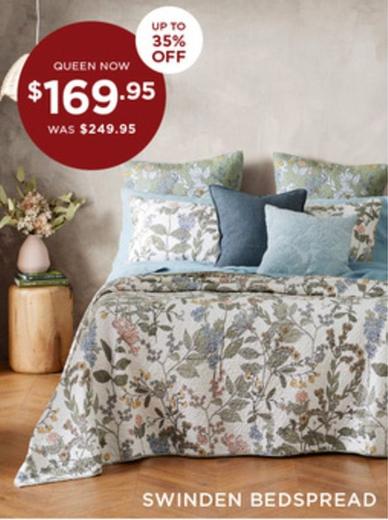 Swinden Bespread offers at $169.95 in Bed Bath N' Table