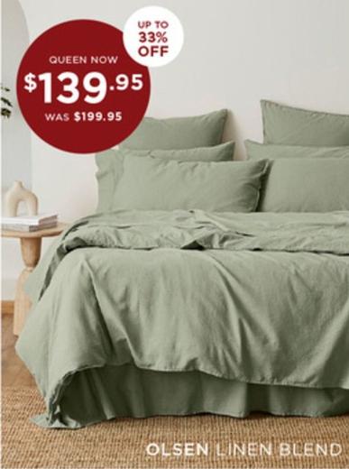 Olsen Linen Blend offers at $139.95 in Bed Bath N' Table