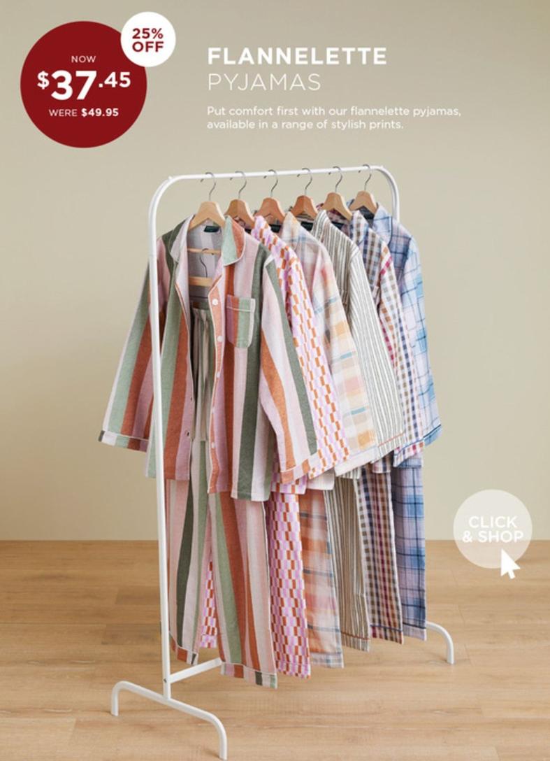 Flannelette Pyjamas offers at $37.45 in Bed Bath N' Table