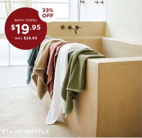 Ethan Waffle offers at $19.95 in Bed Bath N' Table