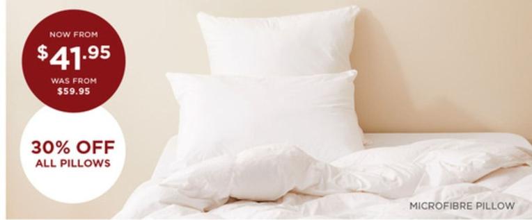 Pillows offers at $41.95 in Bed Bath N' Table