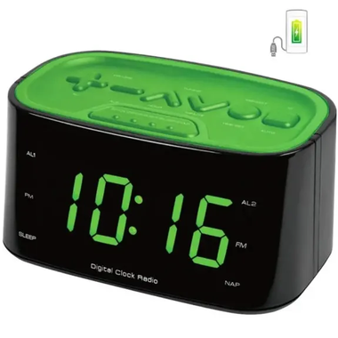 LENOXX LARGE NUMBER DISPLAY CLOCK RADIO -GRN LED 1.2 INCH offers in R.T. Edwards
