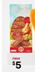 Lindt - Gold Bunny Milk Chocolate Block 120g offers at $5 in Kmart