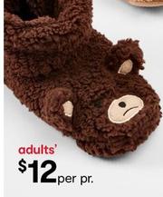 Adult Bear Bootie - Mens offers at $12 in Kmart
