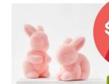 2 Pack Easter Pink Mini Flocked Bunnies offers at $3.5 in Kmart