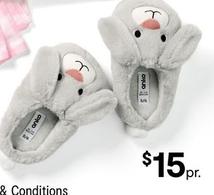 Novelty 3D Bunny Scuffs offers at $15 in Kmart