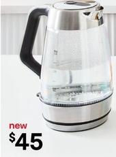 New 1.5L Clear Kettle offers at $45 in Kmart
