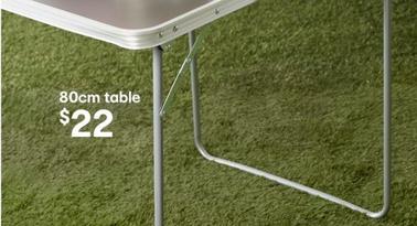 Camp Table offers at $22 in Kmart