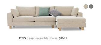 Otis - 3 seat reversible chaise offers at $1699 in Focus On Furniture