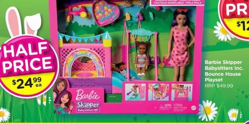 Barbie - Skipper Babysitters Inc. Bounce House Playset offers at $24.99 in Toyworld