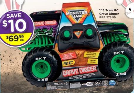 Monster Jam - 1:15 Scale Rc Grave Digger offers at $69.99 in Toyworld