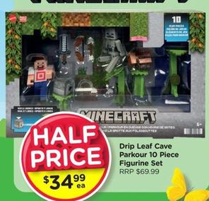 Minecraft - Drip Leaf Cave Parkour 10 Piece Figurine Set offers at $34.99 in Toyworld