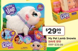 Little Live Pets - My Pet Lamb Snowie offers at $29.99 in Toyworld