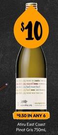 Atiru - East Coast Pinot Gris 750mL offers at $10 in First Choice Liquor