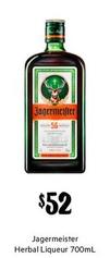 Jagermeister - Herbal Liqueur 700mL offers at $52 in First Choice Liquor