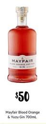Mayfair - Blood Orange & Yuzu Gin 700mL offers at $50 in First Choice Liquor