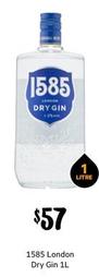 1585 - London Dry Gin 1L offers at $57 in First Choice Liquor
