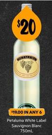 Petaluma - White Label Sauvignon Blanc 750ml offers at $20 in First Choice Liquor