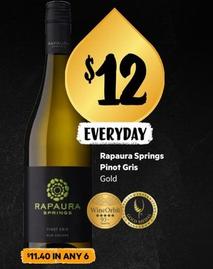 Rapaura Springs - Pinot Gris offers at $12 in First Choice Liquor