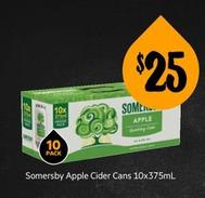 Somersby - Apple Cider Cans 10x375ml offers at $25 in First Choice Liquor