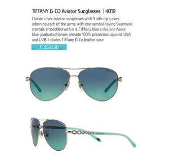Tiffany & Co - Aviator Sunglasses offers at $531.3 in Chrisco