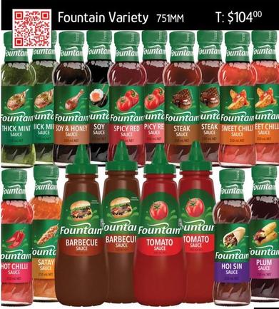 Fountain - Variety offers at $104 in Chrisco