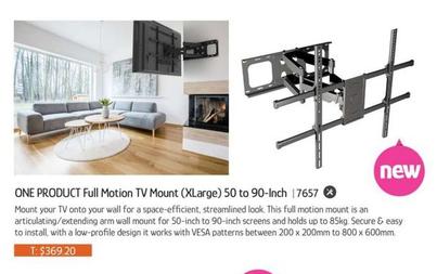 One Product - Full Motion Tv Mount (xlarge) 50 To 90-inch offers at $369.2 in Chrisco