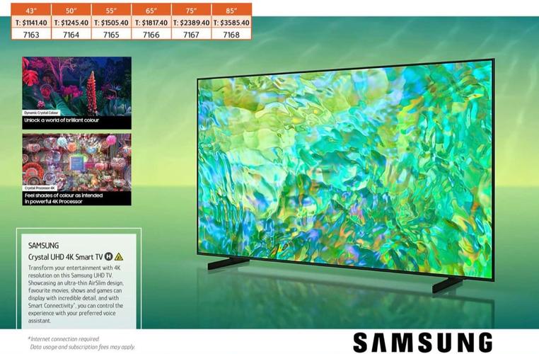 Samsung - Crystal Uhd 4k Smart Tv offers at $1141.4 in Chrisco