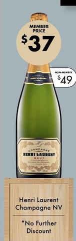 Henri Laurent - Champagne Nv offers at $37 in Vintage Cellars
