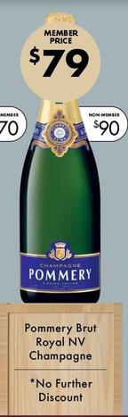Pommery - Brut Royal Nv Champagne offers at $79 in Vintage Cellars