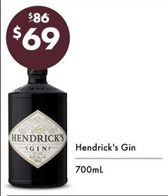 Hendrick's - Gin 700ml offers at $69 in Vintage Cellars